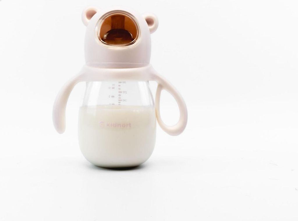 Biberon Kidnort Jordbaer 300 ml 6 mesi+ beige Immagine del prodotto 