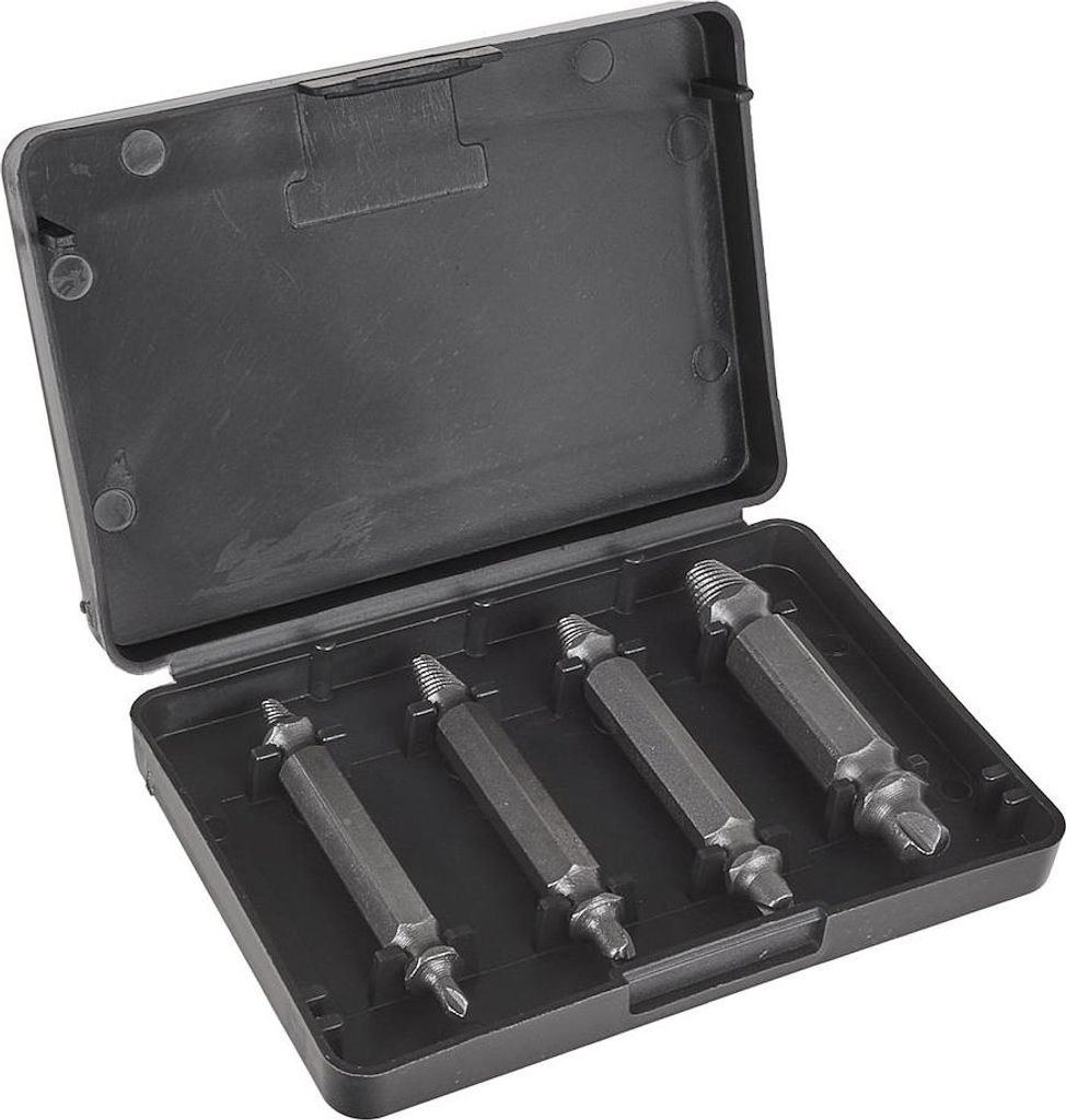 Professionelles 4-Teiliges Doppelseitiges Rückdrehwerkzeug-Set Für Das Entfernen Abgerissener Schrauben, Ideal Für Werkstätten Und Heimwerkerpr...