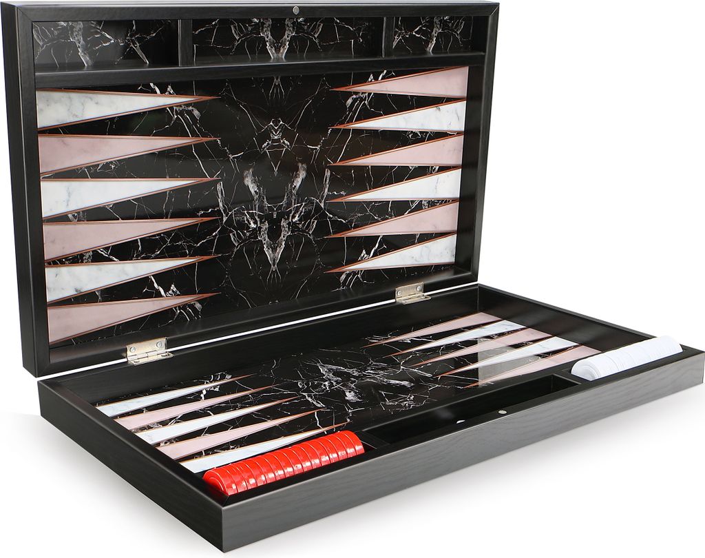 Orientálny luxusný trendový backgammon Tavla XXL Black Obrázok produktu 