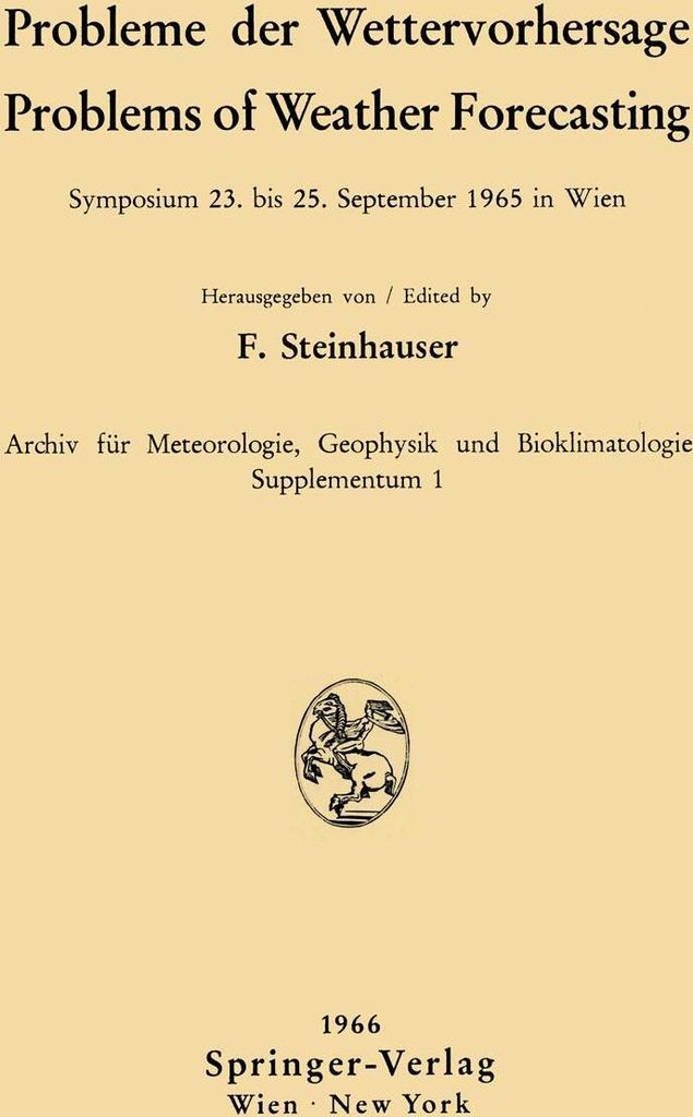 Probleme der Wettervorhersage / Problems of Weather Forecasting
