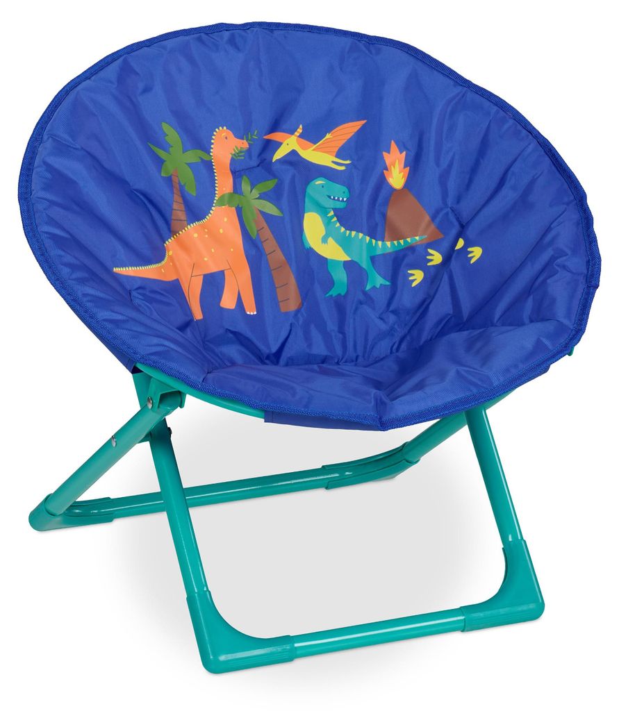 Relaxdays Moonchair Kinder, Dino, faltbar, HxBxT: 47 x 50 x Produktbild 