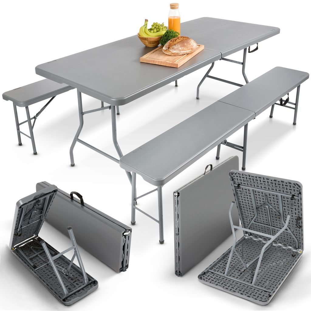 Set tenda da birra AREBOS 3 pezzi | tavolo + 2 panche, Immagine del prodotto 
