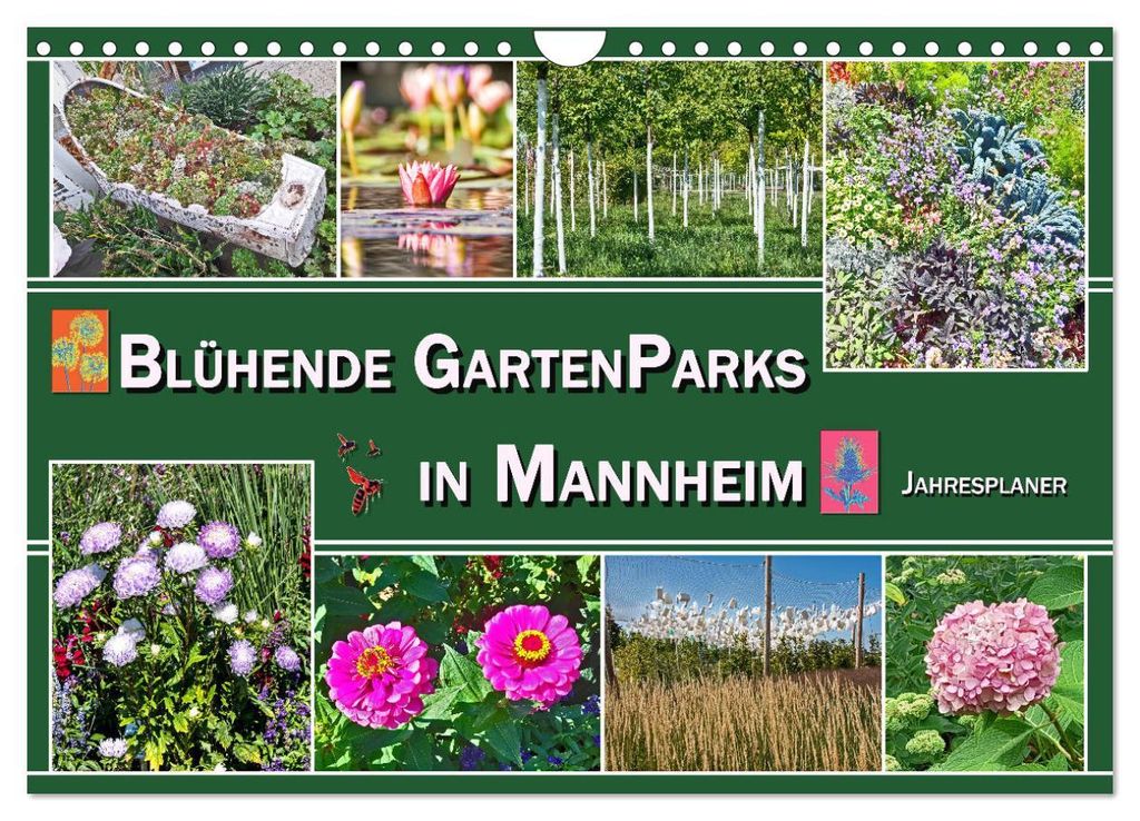 Blühende Gartenparks in Mannheim (Wandkalender 2027 DIN A4 quer), CALVENDO Monatskalender