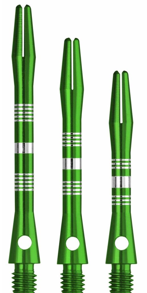 Designa | Multiline Aluminium | Dartschäfte | Medium 47 mm | Grün | 1 Set