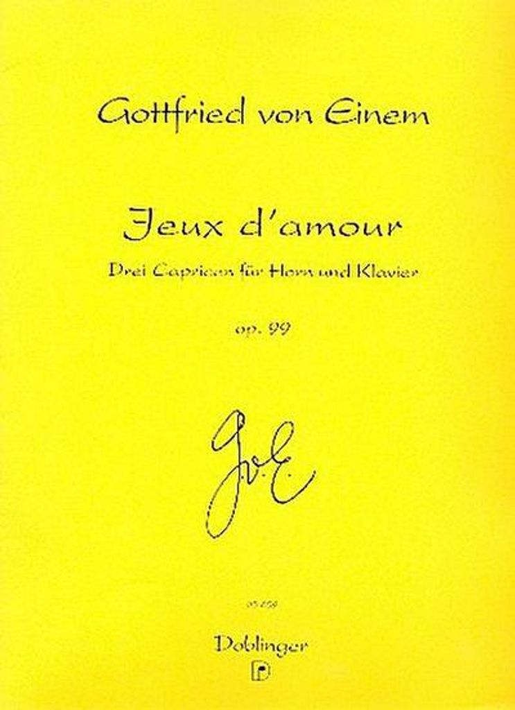 Jeux d'amour op.99 3 Capricenfür Horn und Klavier