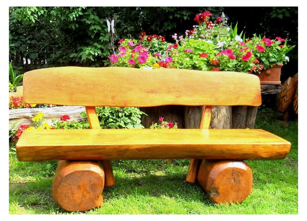 Gartenbank Harzburg aus massiver Eiche