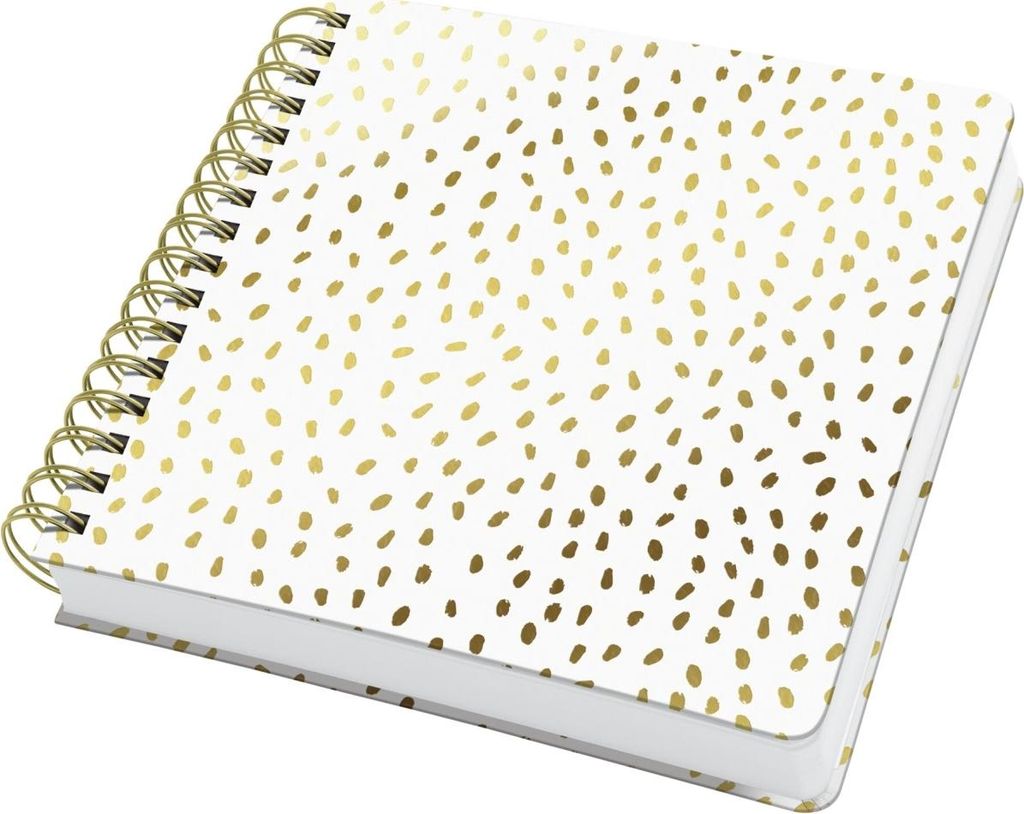Spiral-Notizbuch Jolie blanko 234x215x33mm Golden Rain 240 Seiten 120g Packung mit 2 Stück