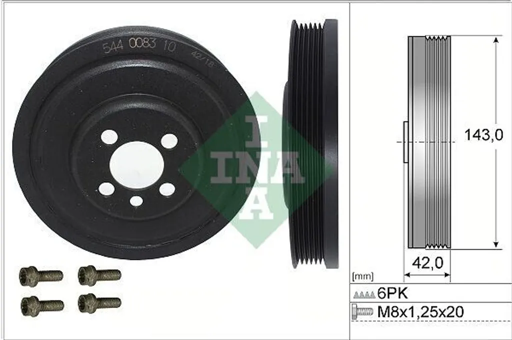 Supprimer les vibrations moteur avec la poulie INA pour VW Golf IV 1J1