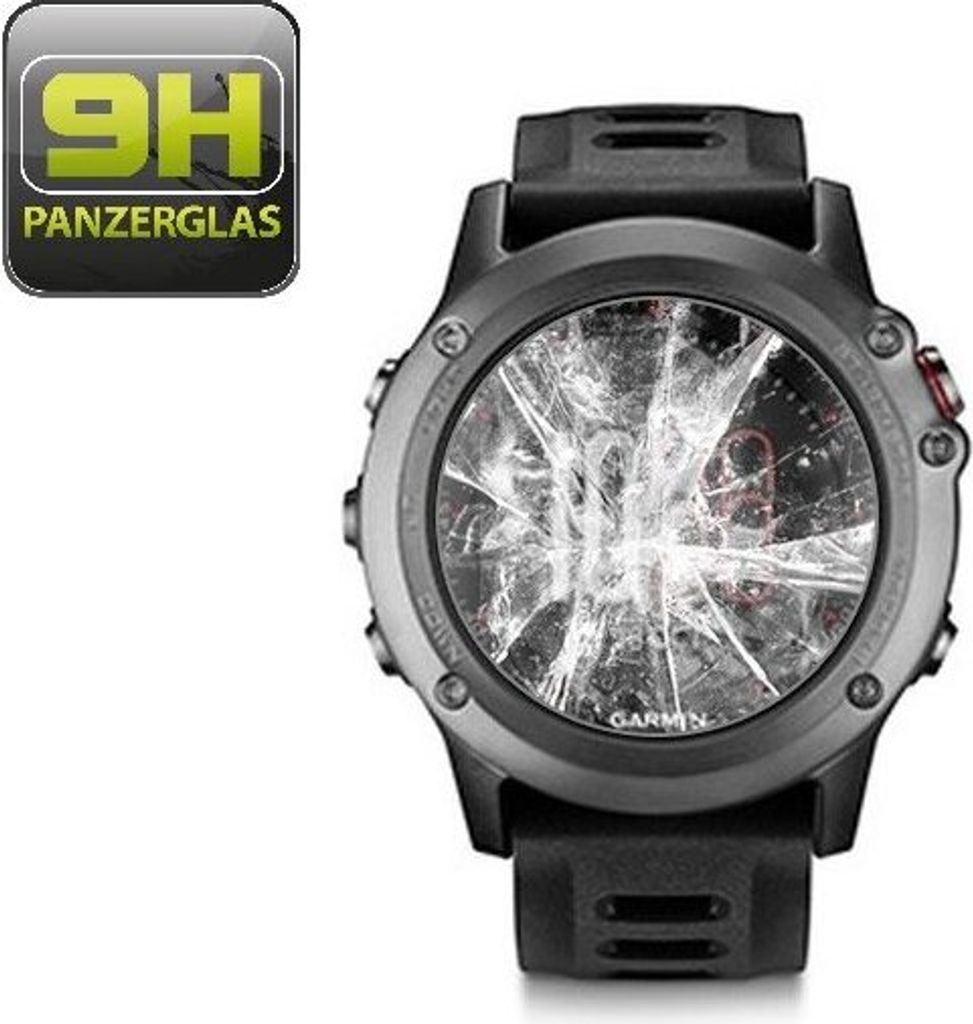1x 9H Hartglas für Garmin Fenix 3 38mm Panzerfolie Schutzglas Echt Glas HD KLAR