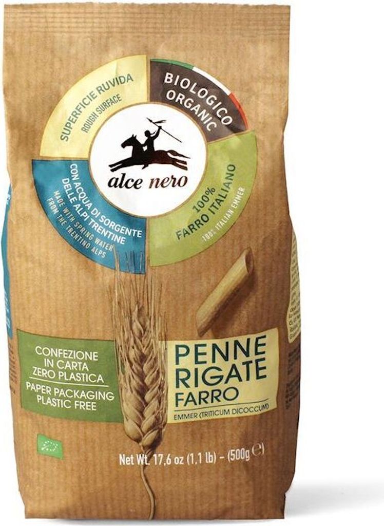 Penne Rigate Farro Flachkornnudeln 500g - Alce Nero