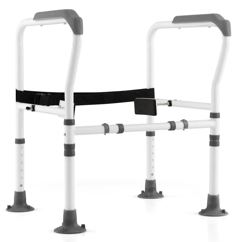 Prévention des chutes WC : Barre d'appui réglable et stable sans percer