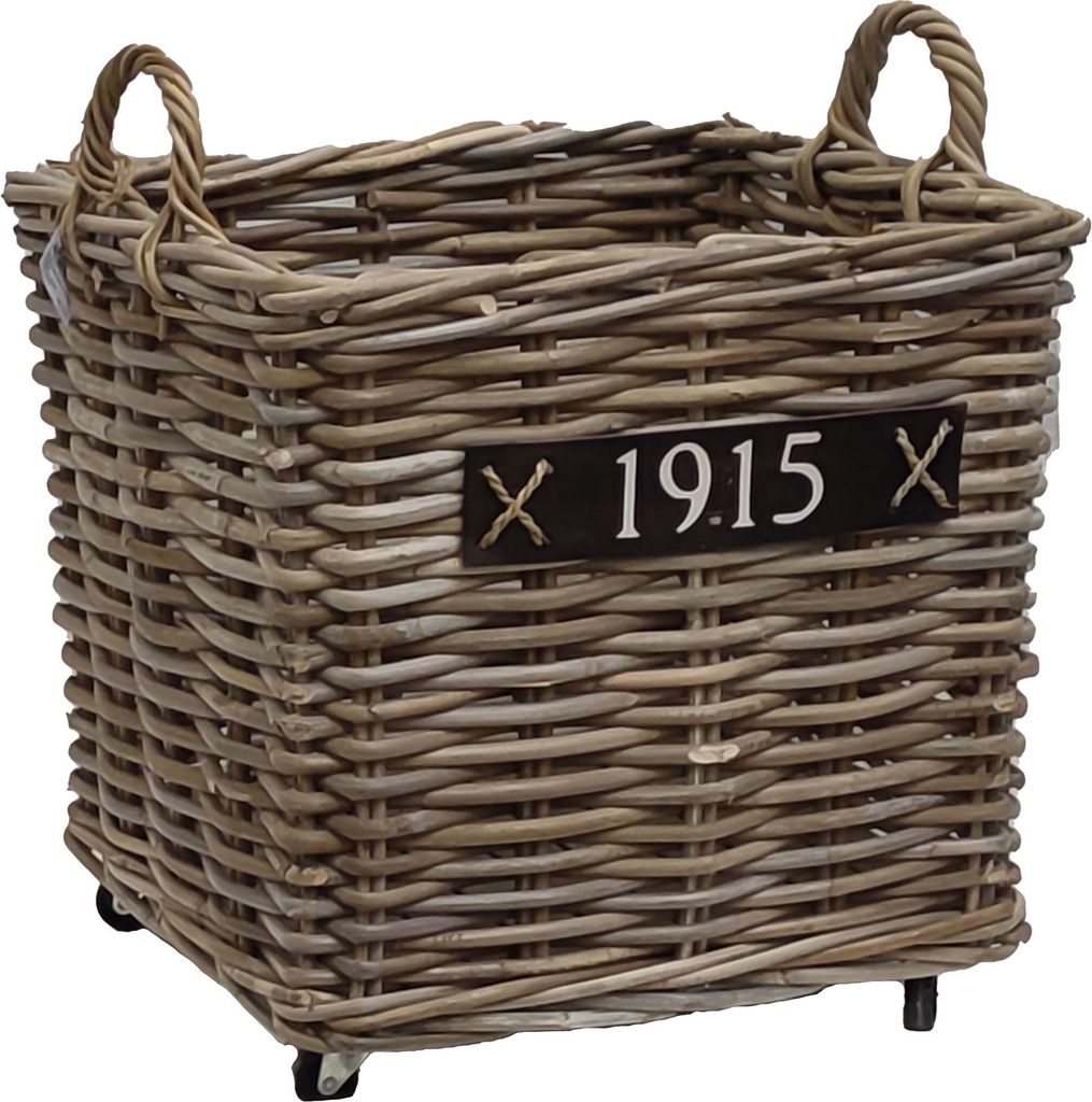Feuerholzkorb Kaminholzkorb Holzkorb 50x50x45cm Rattan Produktbild 