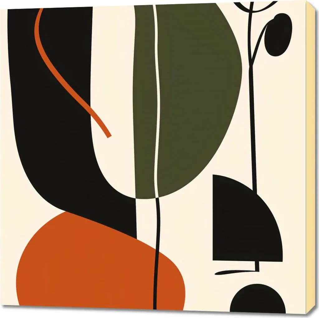 Tableau d'Art pour Salon : Symphonie de la gravure 90 x 90 cm Moderne