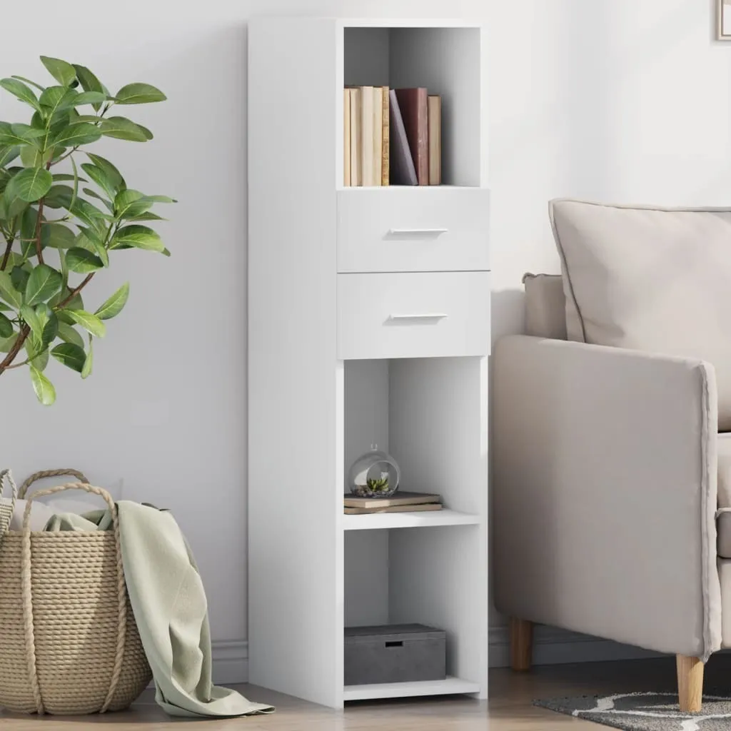 Maison Exclusive Credenza Bianca 30x42,5x124 cm Mobiletto Alto Ligneo