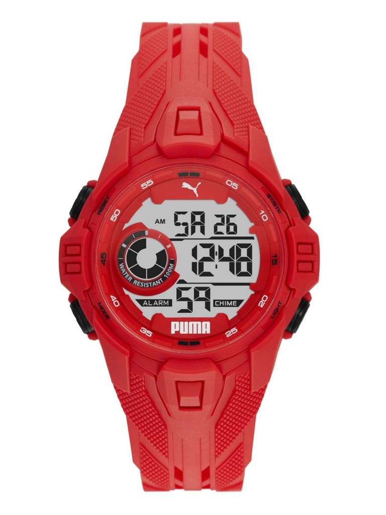 Puma P5040 Uhr Herrenuhr Kunststoff Alarm Rot