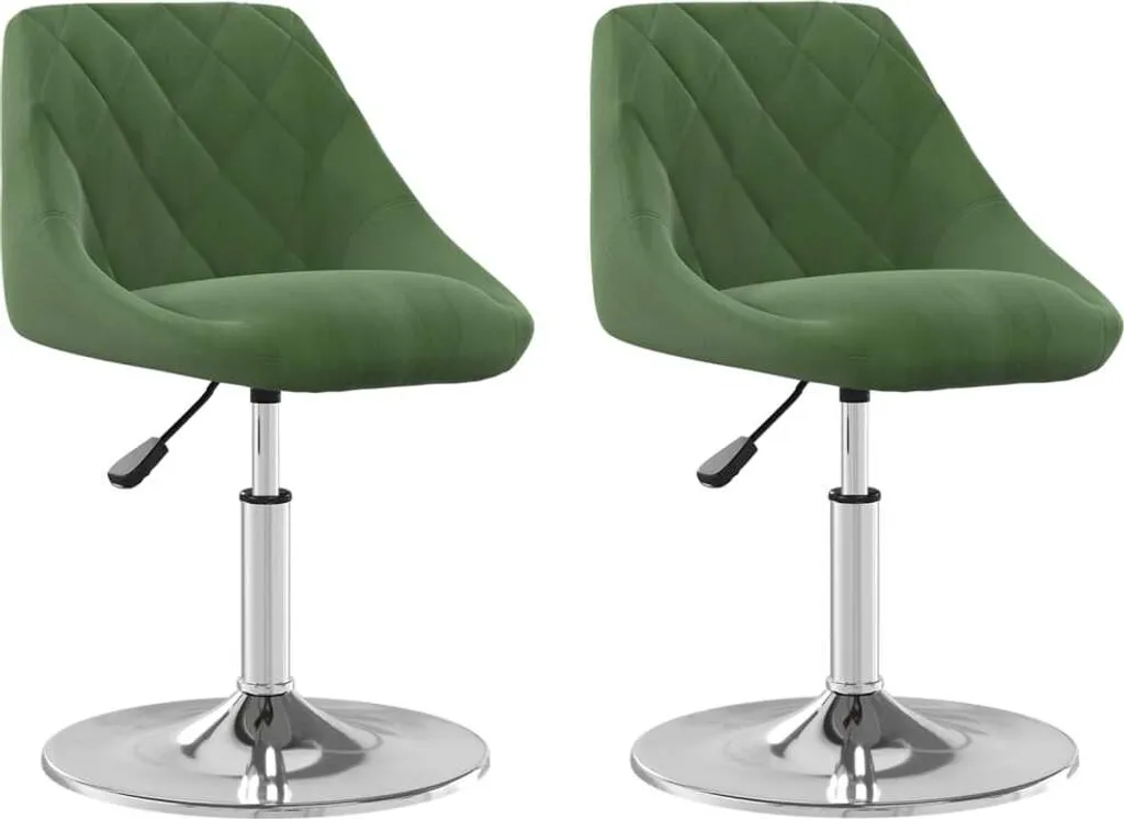 Set 2 Sedie vidaXL Girevoli Velluto Verde | Qualità e Comfort Garantiti