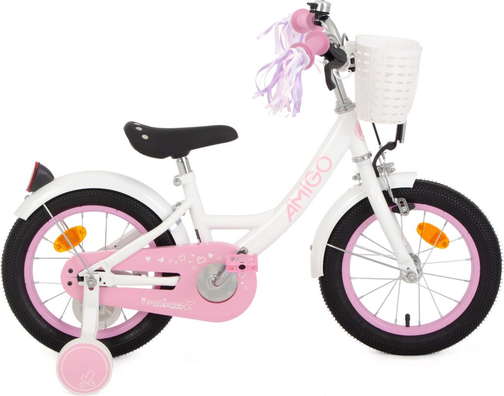 AMIGO Kinderfahrräder Mädchen Perfect 14 Zoll 22 cm Mädchen Produktbild 