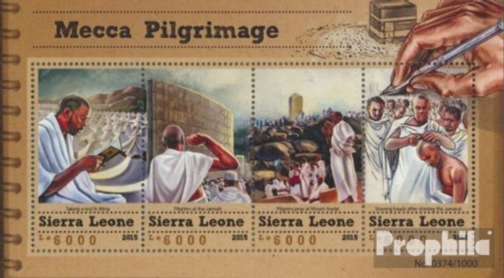 Briefmarken Sierra Leone 2015 Mi 6682-6685 Kleinbogen Produktbild 
