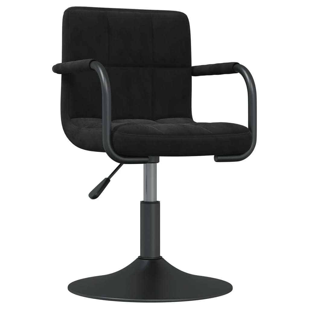 "Winterschlussverkauf "Esszimmerstühle 2er Set modernes - CLORIS - Polsterstühle für Esszimmer, Drehbar Schwarz Samt - 48 x 47 x (71-85,5) cm - ...