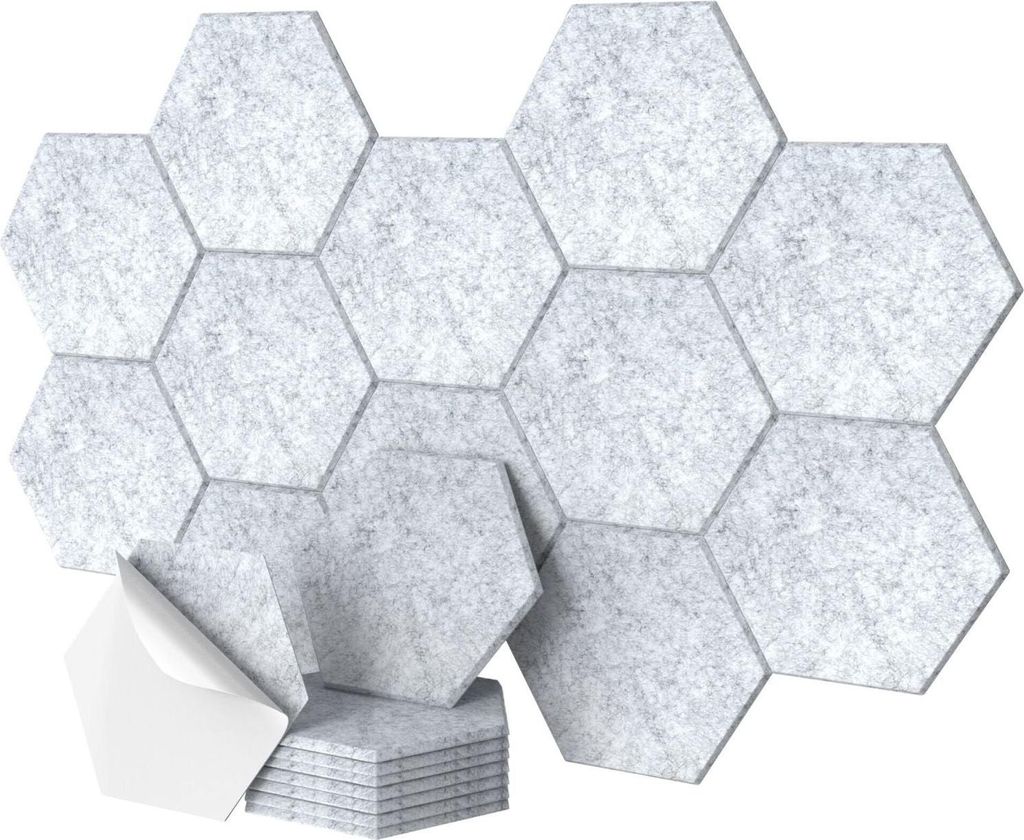 Sechseckige Akustikpaneele, selbstklebend, zur Geräuschreduzierung