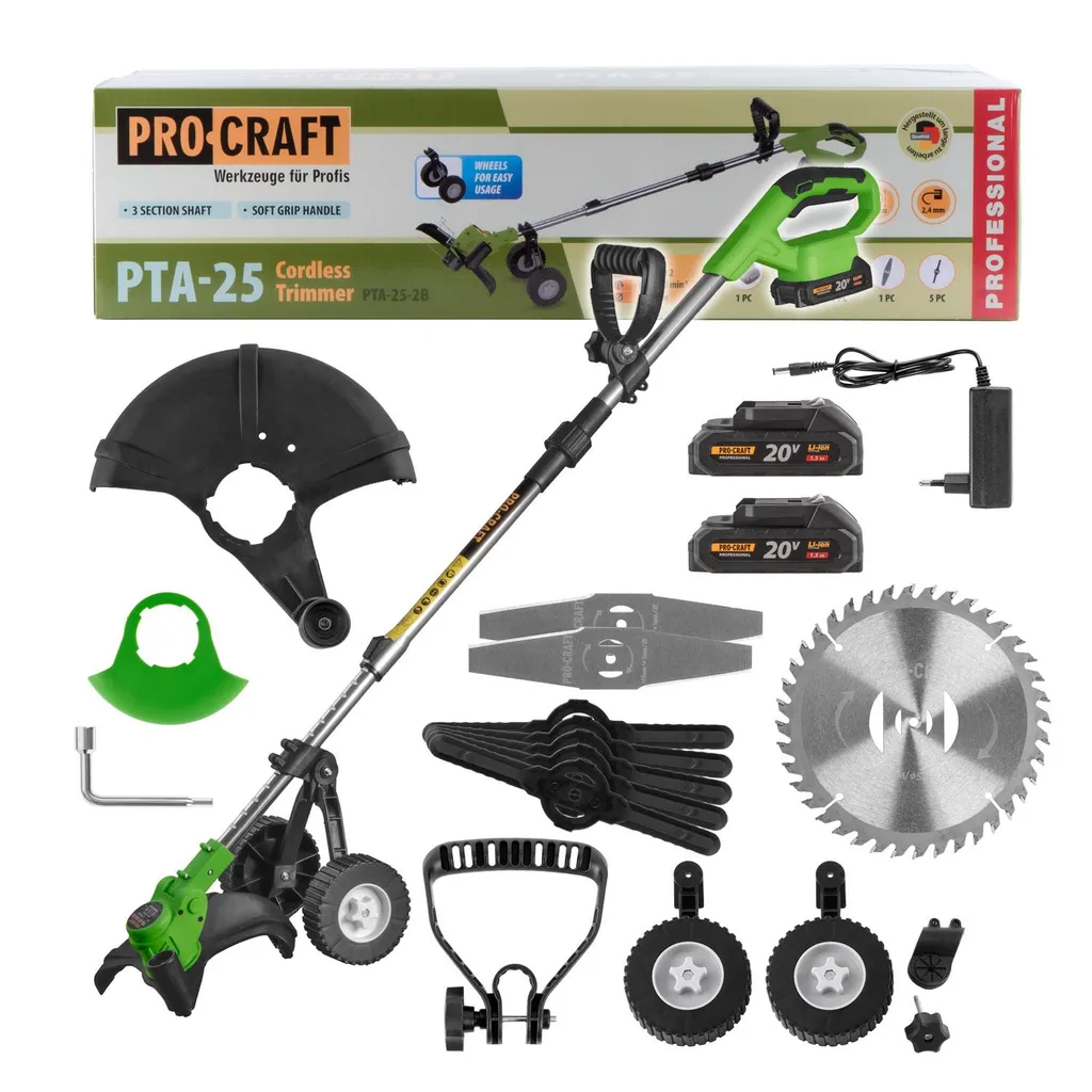 Procraft PTA-25-2B Accu: Il Miglior Tagliabordi 20V | Compra Ora