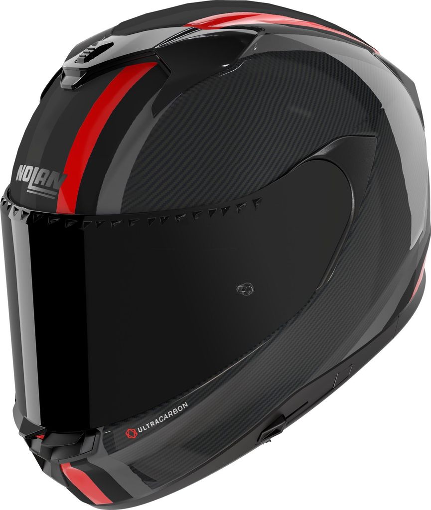 Nolan X-904 Ultra Carbon Gemini Helm, schwarz/rot, S (56)