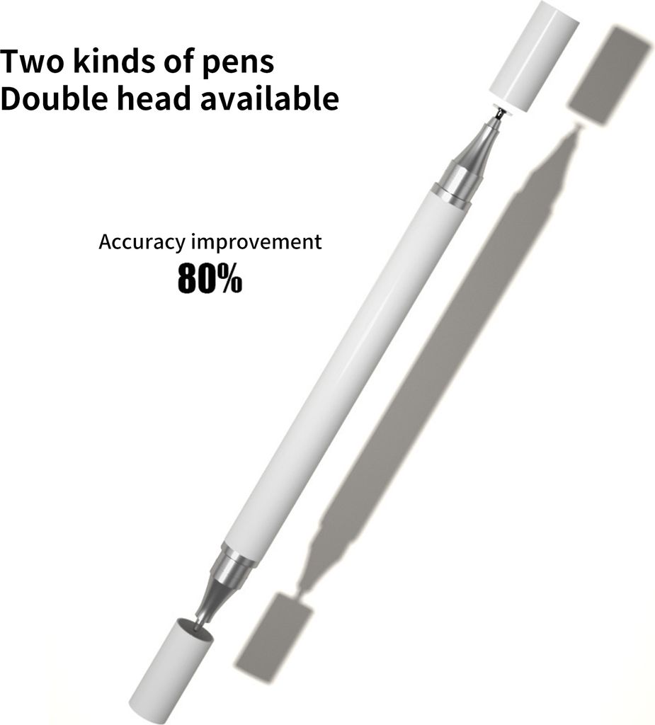 Stylus Pen hochpräzisionsempfindlich 2 in 1 doppelt kopfgeführte universelle Mobiltelefon Tablet Kapazitive Bildschirmscheiben-Disc-Stylus für H...