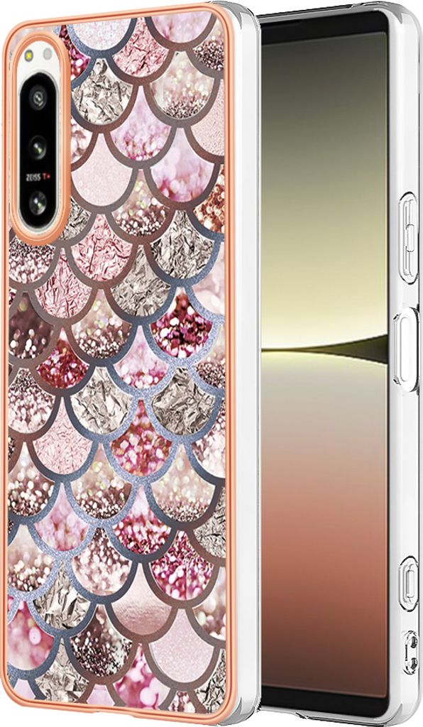 Hülle für Sony Xperia 5 IV Muster TPU Silikon Stoßdämpfer Bumper Schutzhülle Kaffee