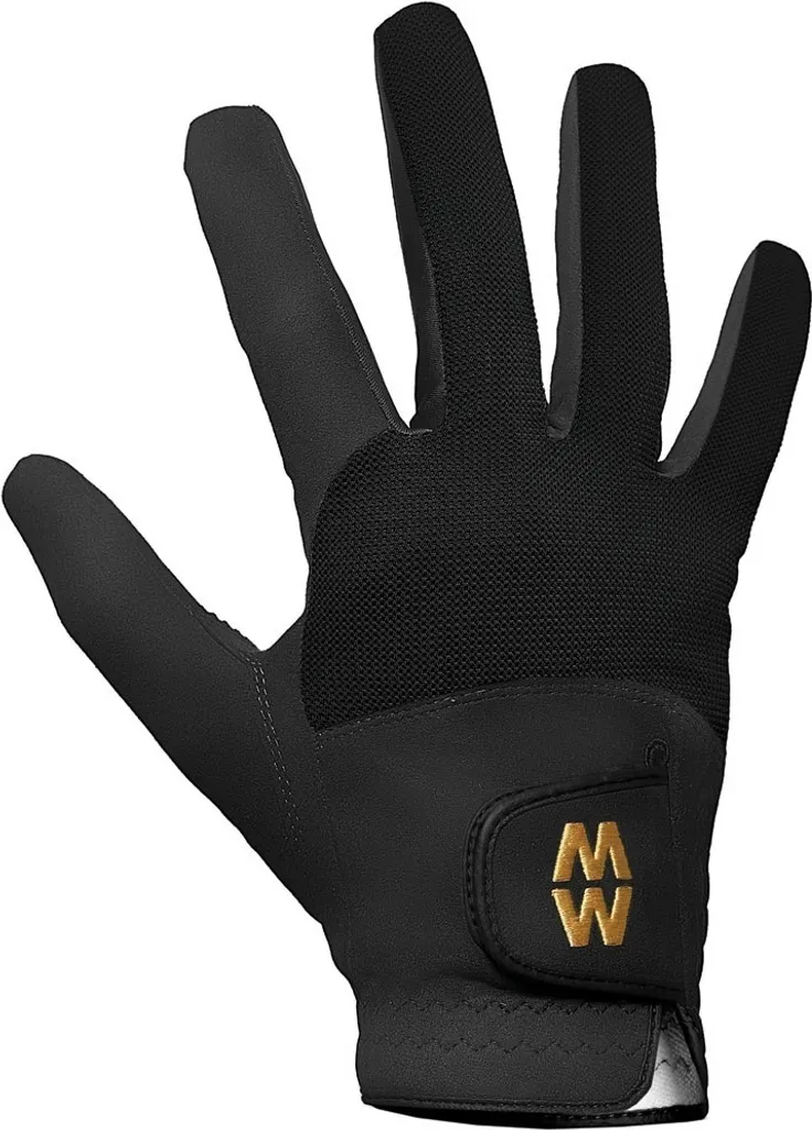 Gants d'équitation Grip Imbattable MacWet BZ1219 Mesh Noir Court 8,5