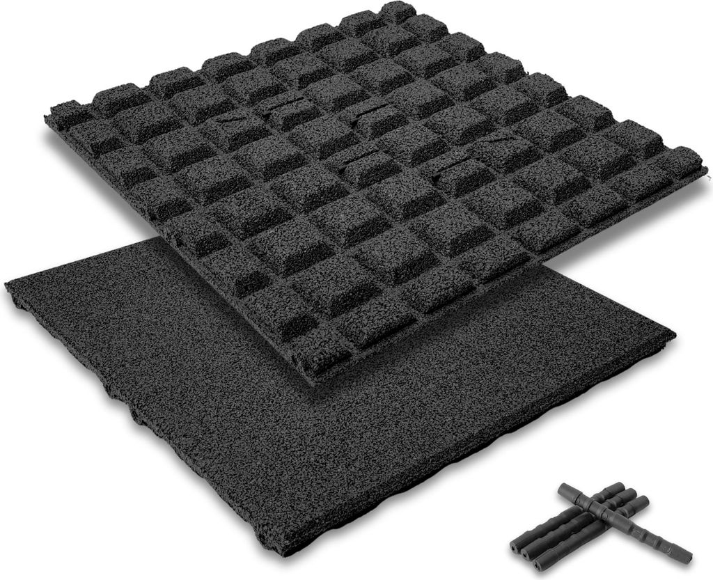 bepco Fallschutzmatte 4er Set - (50x50cm, Schwarz) - Produktbild 