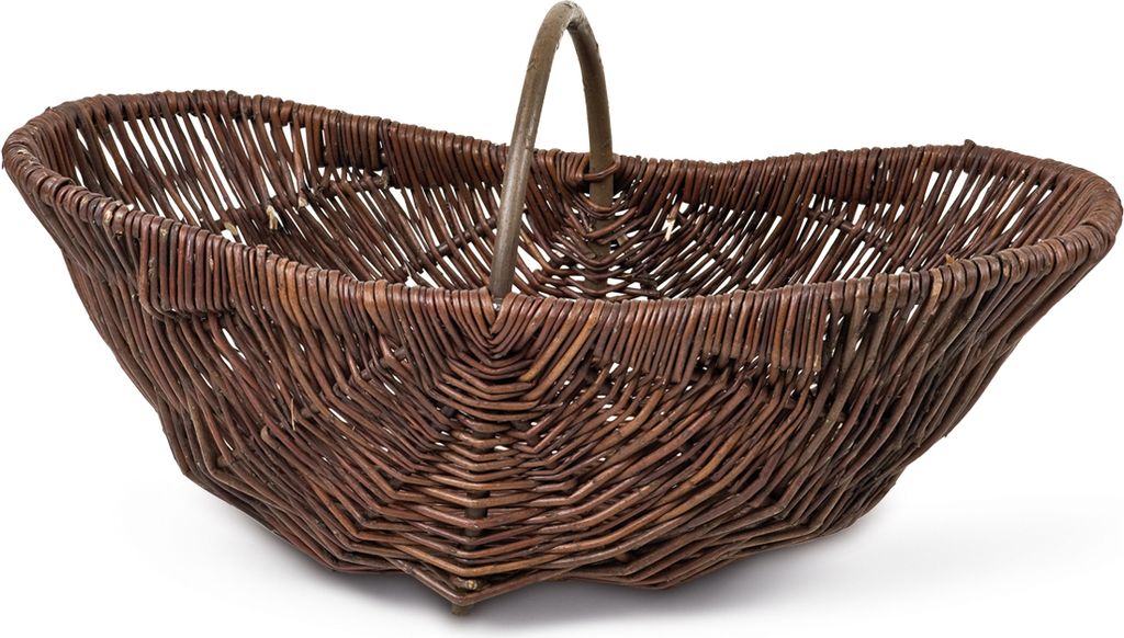 Kaminkorb ungeschälte Vollweide oval Handarbeit für warme Kaminmomente