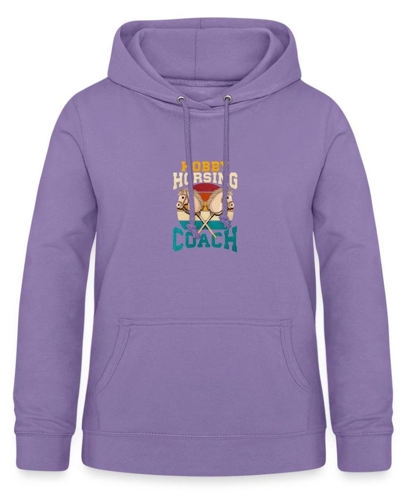 Spreadshirt Hobby Horsing Coach | Steckenpferd Trainer Damen Hoodie, XL, Lavendel