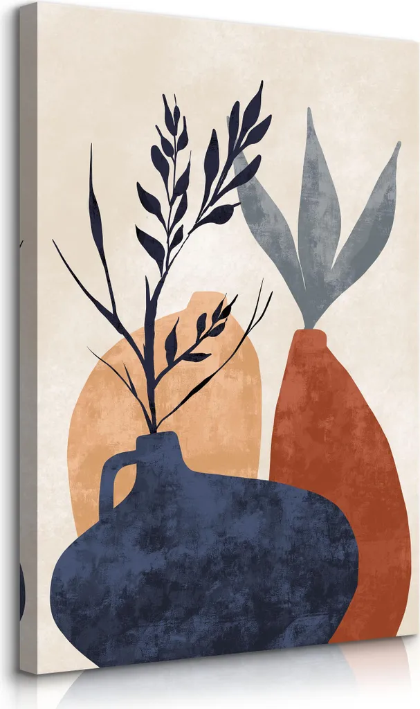Quadro Astratto Boho BLÄTTER 80x120cm | Arredo Sala da Pranzo Chic