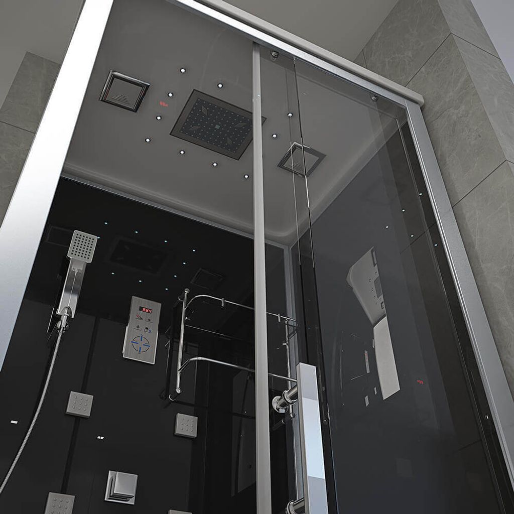 HOME DELUXE - Komplettdusche WAVE L - Schwarz,Maße: 100 x Produktbild 7