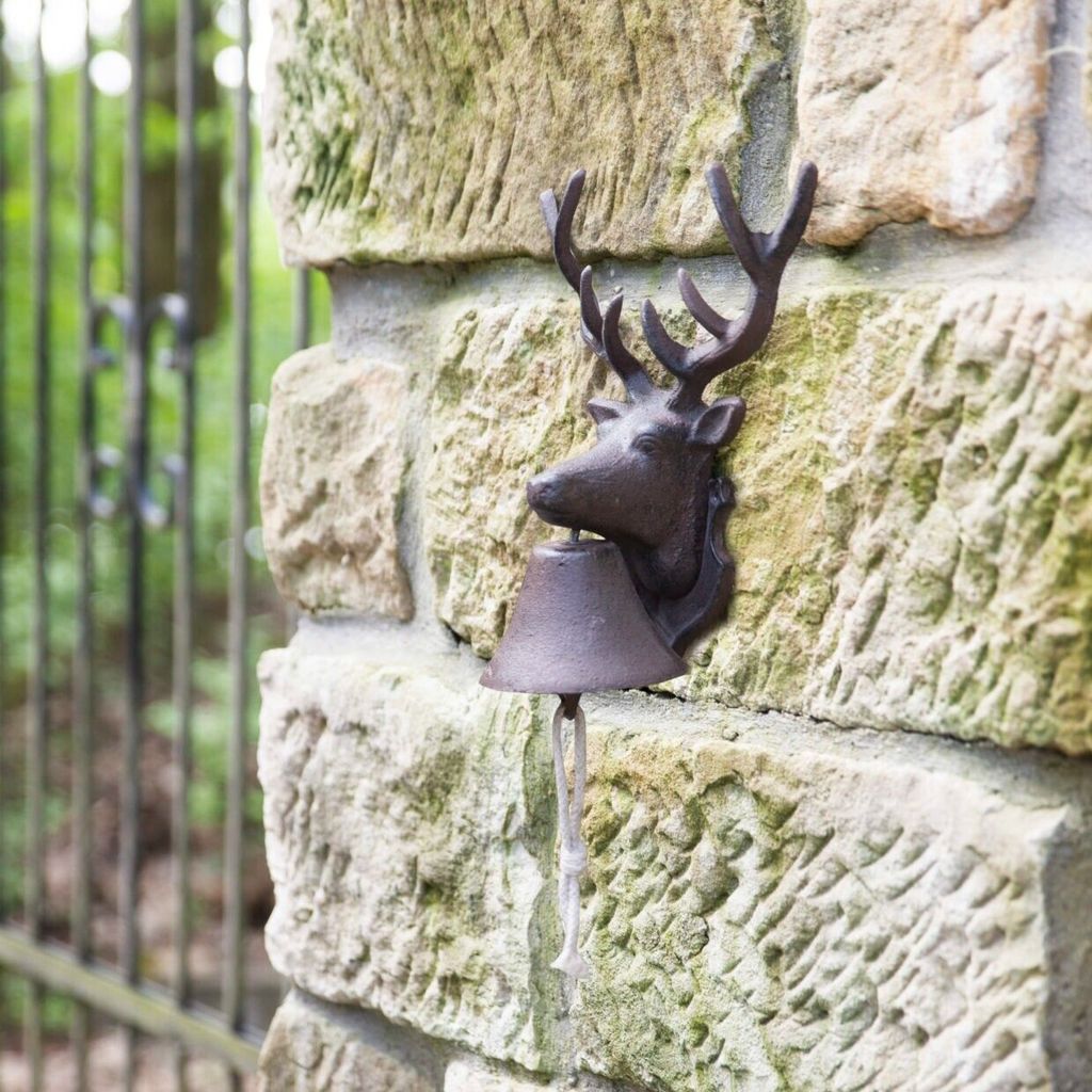 ZauZauberhafte Türglocke , Türklopfer Hirsch aus Gusseisen, schwere Qualitätberhafte Türglocke, Türklopfer Hirsch aus Gusseisen, schwere Quali...