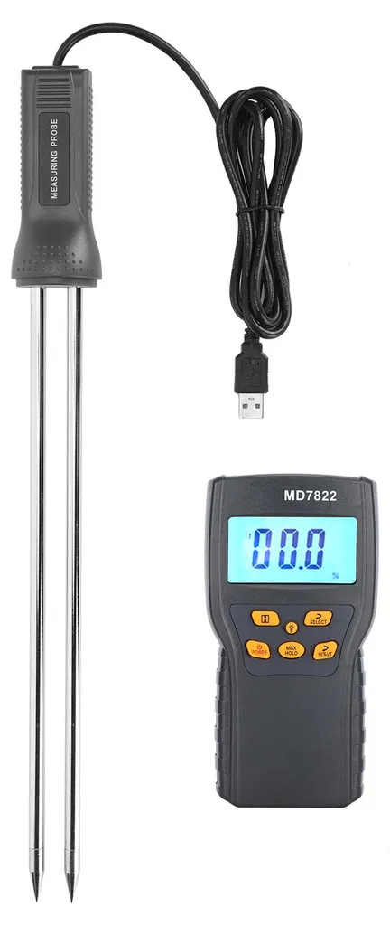 Testeur d'humidité numérique à sonde inox pour grains et céréales