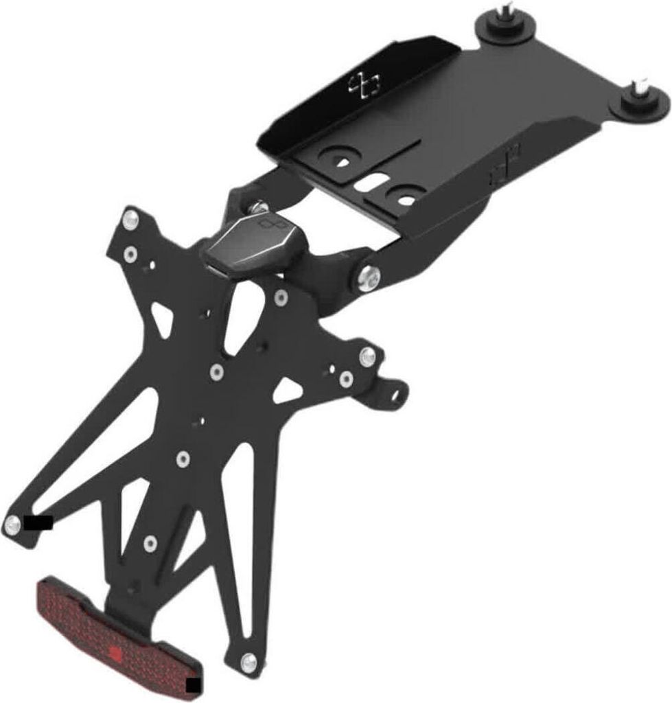 Lightech B3 Verstellbarer Kennzeichenhalter-Satz mit Licht und Reflektor