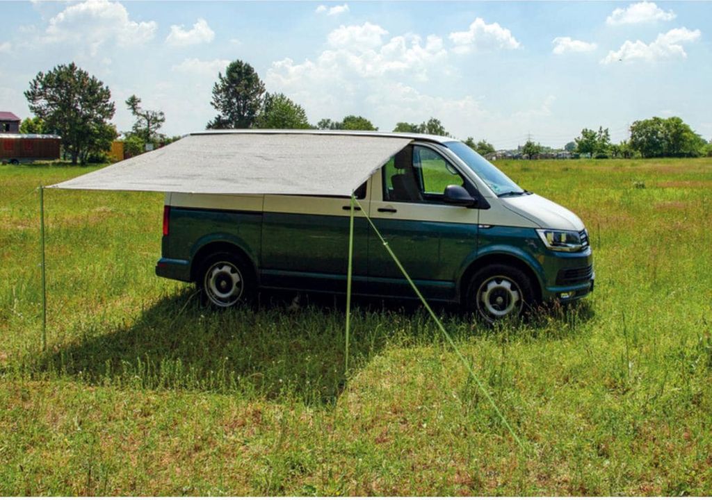 Shine – Sonnensegel in dunkelgrau 390x190cm für Wohnwagen Wohnmobile Kastenwagen