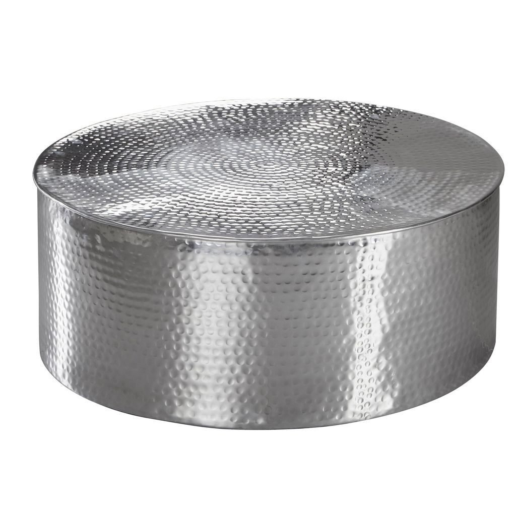 40 x 40 x 50 cm Wohnling Side Table Silver aluminium 