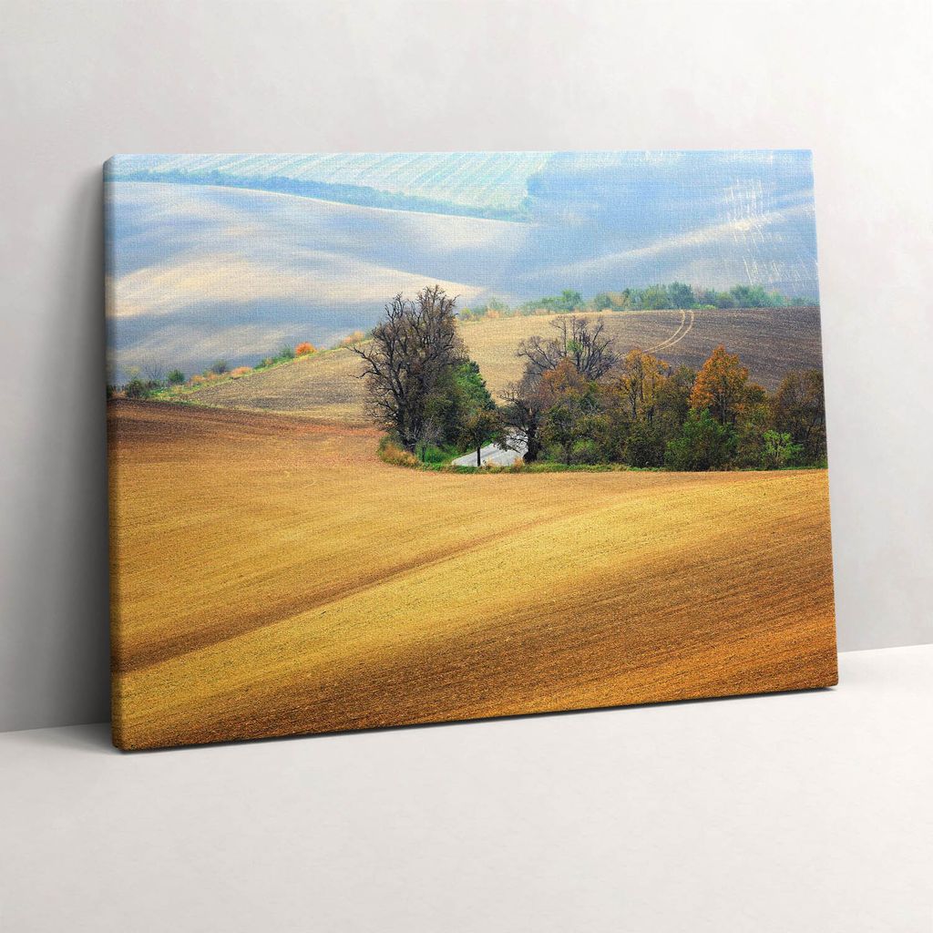 Ländliche Landschaft in Mähren – Leinwandbild Wandbild – 80x60 cm – Leinwandbilder – Wandbilder – Schlafzimmer – Flur