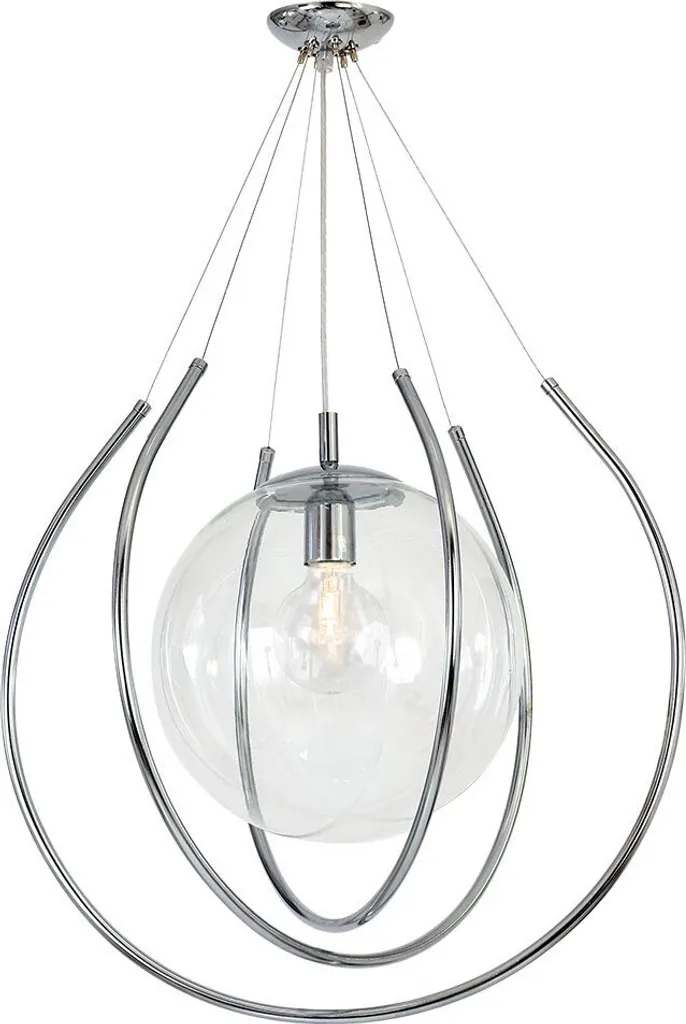 Suspension en Verre Chromé Moderne Aldex From Chrom 90cm IP20 E27