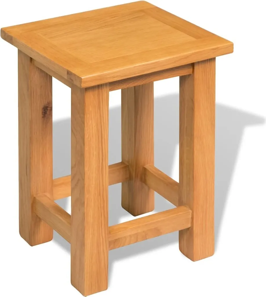 Tavolino in Rovere Massello 27x24x37 cm | Tavolino da Salotto Robusto