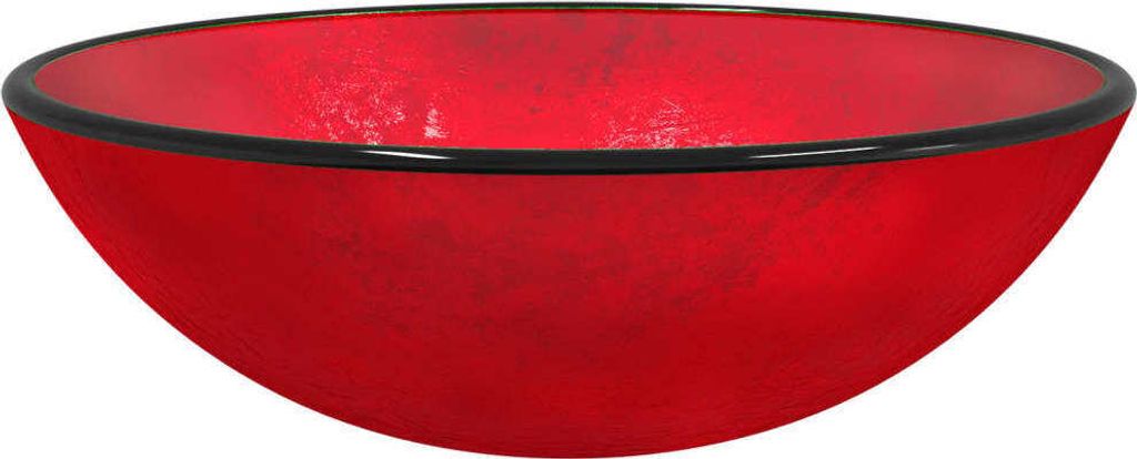 vidaXL Umývadlo z tvrdeného skla 42x14 cm červené Obrázok produktu 