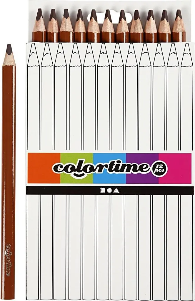 Matite colorate triangolari Jumbo - Marrone, 12 pz.