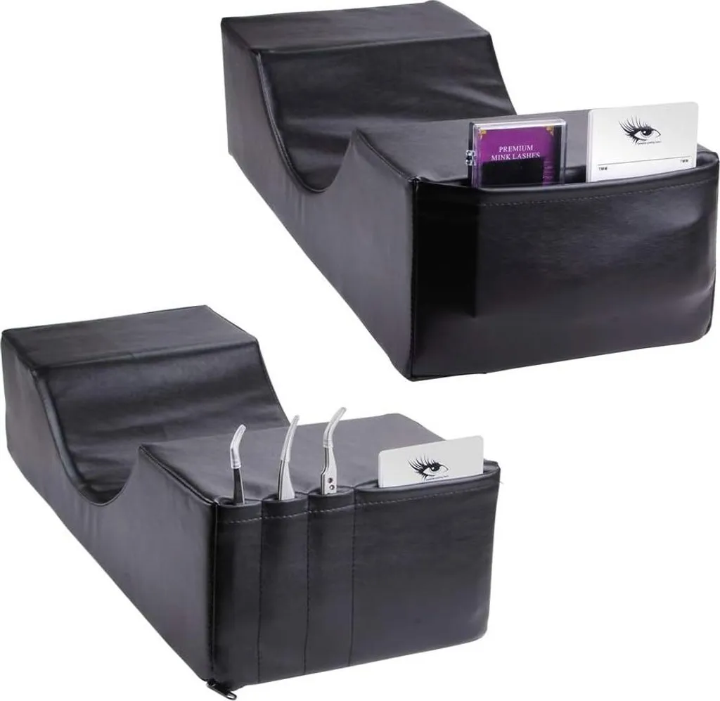 Coussin extensions de cils avec support ergonomique blanc en acrylique - 2