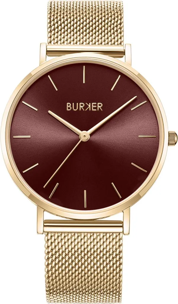 Orologio da donna BURKER Ruby con bracciale milanaise - Oro Borgogna - 38 mm
