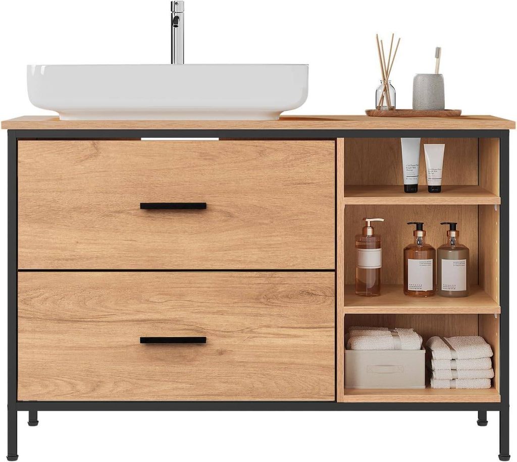 EUGAD Waschbeckenunterschrank, Badezimmerschrank mit 2 Produktbild 1