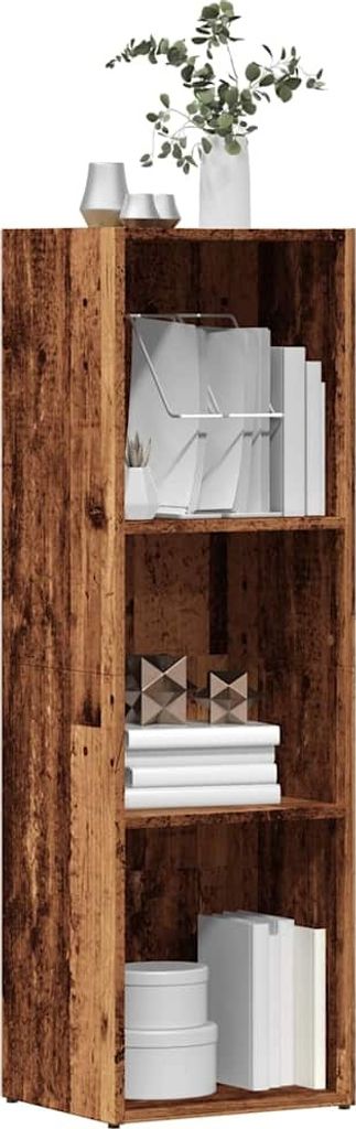 "2026 Promotion" Bücherregal - Standregal - Aktenregal - Altholz-Optik 36x30x114 cm - Holzwerkstoff - Wohnzimmerschrank CC31573