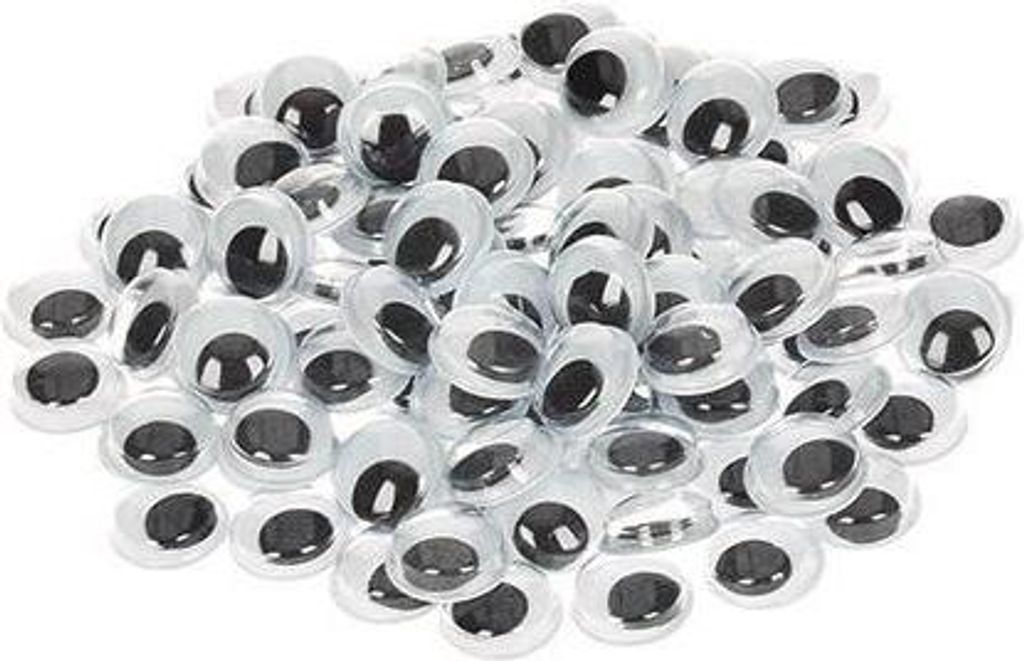 Wackelaugen, , rund, ø 10 mm, 100 Stk.