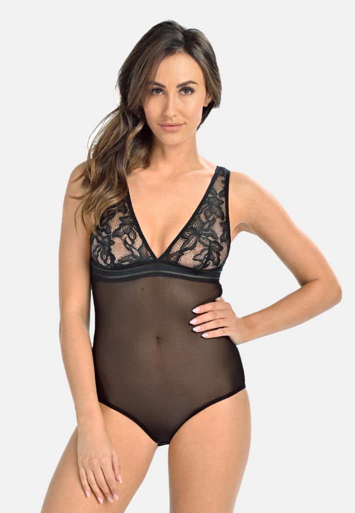 Teyli Mesh-Spitzen-Bodysuit für Frauen Mirella Female 2429 schwarz S